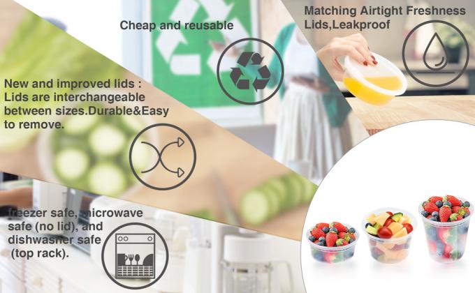 8+16+32oz Soup Containers to go.BPA Free,  Leakproof &Reusable. Microwave/Dishwasher/Freezer Safe