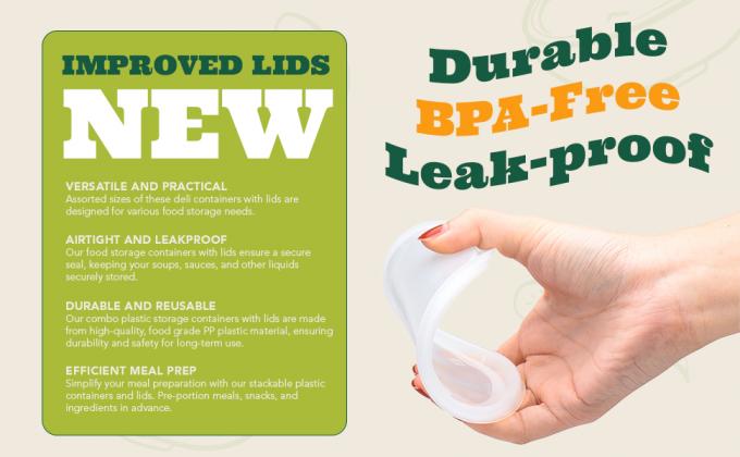 Deli Cup Bowl Containers, To Go Containers, Freezer Containers For Food-Microwave, Dishwasher Safe Eco-Friendly 1