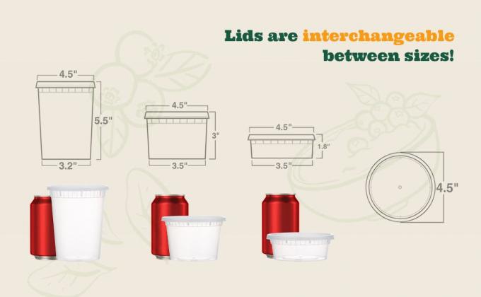 Deli Cup Bowl Containers, To Go Containers, Freezer Containers For Food-Microwave, Dishwasher Safe Eco-Friendly 0