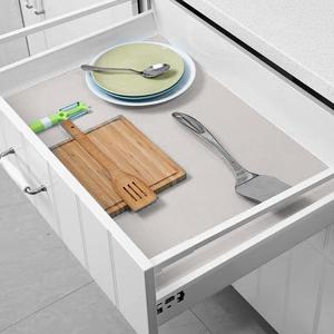 Kitchen Shelf Liner Drawer Liners, Non-Adhesive Refrigerator Liners Waterproof Fridge Mats With Strong Durable 3