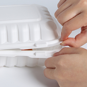 Clamshell Food Containers, Shrink Wrap 50 Pack 9 X 6 Inch 28 OZ Plastic Hinged To Go Containers Microwave Freezer 1