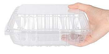 Disposable Plastic To Go Containers With Clear Lids Fancy Hinged Top Square Clamshell Food Boxes For Take Out 1