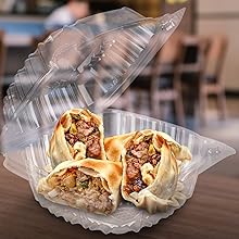 Disposable Plastic To Go Containers With Clear Lids Fancy Hinged Top Square Clamshell Food Boxes For Take Out 9