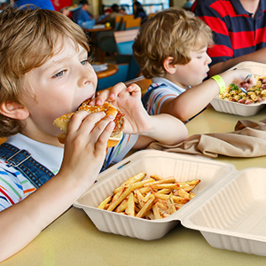 Clamshell Take Out Food Containers, 75 Pack Disposable To Go Containers, Compostable To Go Boxes, Biodegradable 2