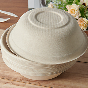 32 Oz Disposable Paper Bowls, Biodegradable Soup Bowls Natural Bagasse, Eco-Friendly Sugarcane Bowls For Salad 1