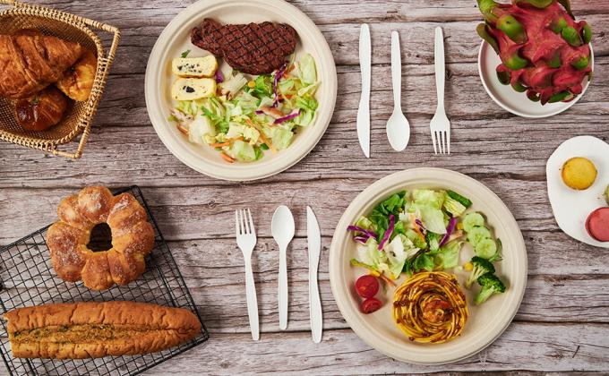 100% Compostable 10 Inch Paper Plates, Heavy Duty Paper Plates, Disposable Biodegradable Eco-Friendly Sugarcane 4