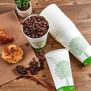 16 Oz Compostable Cups, Biodegradable Disposable Paper Cups With PLA Lined, Eco-Friendly Paper Coffee Cups For Party 1