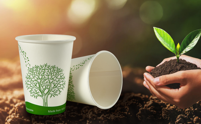 16 Oz Compostable Cups, Biodegradable Disposable Paper Cups With PLA Lined, Eco-Friendly Paper Coffee Cups For Party 3