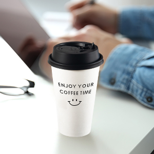 Paper Coffee Cups 16 Oz, Disposable Coffee Cups With Lids And Kraft Sleeves, White Coffee Cups For Hot & Cold Drinks 4