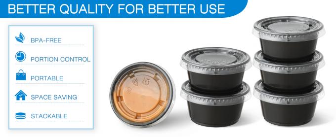 Portion Cups With Lids, Mini Containers For Portion Controll, Jello Shots, Meal Prep, Sauce Cups, Slime, Condiment 1