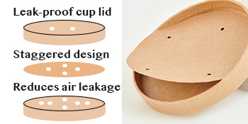 12 Oz Paper Containers With Vented Lids, Kraft Food Cups, Soup Containers Cups With Lids，Disposable Soup Bowls 2