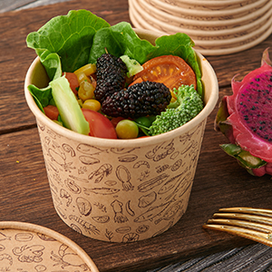 12 Oz Paper Containers With Vented Lids, Kraft Food Cups, Soup Containers Cups With Lids，Disposable Soup Bowls 3