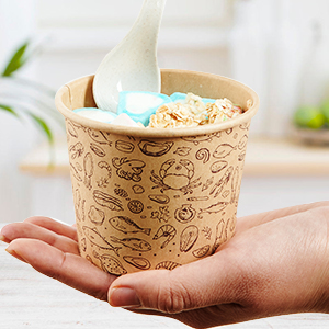 12 Oz Paper Containers With Vented Lids, Kraft Food Cups, Soup Containers Cups With Lids，Disposable Soup Bowls 4