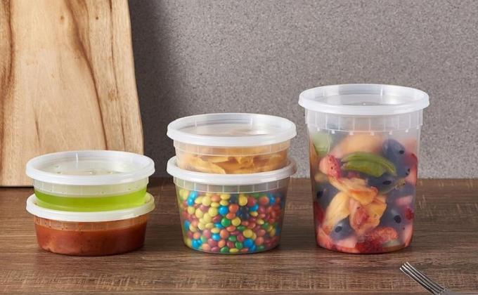 [48 Pack, 16 oz] Plastic Deli Food Storage Containers With Airtight Lids, Freezer Safe