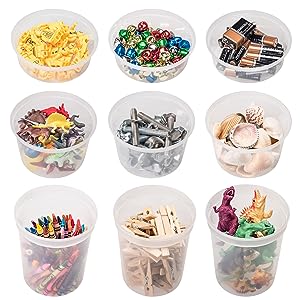 Food Storage Containers With Lids 8oz, 16oz, 32oz Freezer Deli Cups Combo Pack, 44 Sets BPA-Free Leakproof Round 2