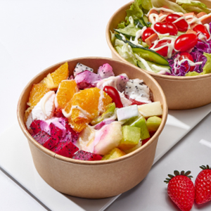 Kraft Paper Bowls With Lid, 25 Oz Disposable Soup Salad Serving Bowls, To Go Food Container For Party Dessert 5