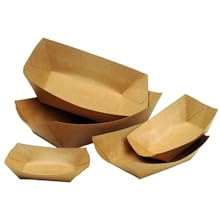Kraft Paper Food Tray. 3 LB. (100 Pack). Disposable, Recyclable And Fully Biodegradable. Extra Large Concession 11