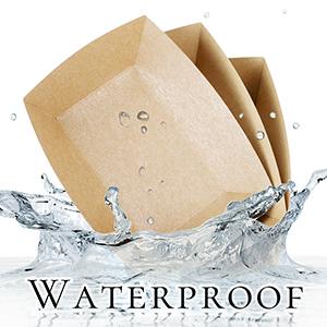 Kraft Paper Recyclable Eco-Friendly Food Serving Boats Take Out Food Trays Party Supplies For Tacos, Nachos 5