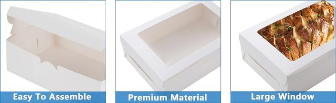 White Bakery Boxes With Window, 9x6x3 Inch, For Pastry, Dessert, Pies Packaging, Great For Birthday Party, 30 Pack 1