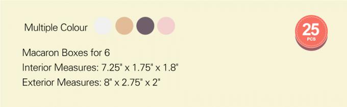 Macaron Boxes, Macaron Gift Box For 12 (Interior Measurement 7.3×4.2 ×1.9 Inches), Macaron Packaging Boxes 6