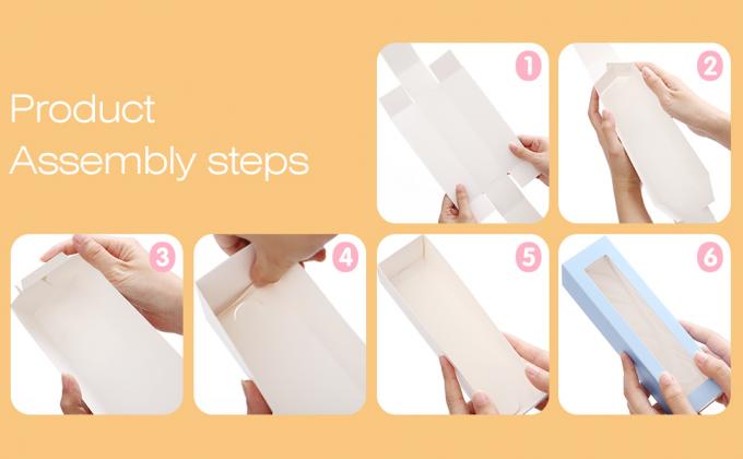 Macaron Boxes, Macaron Gift Box For 6, Macaron Packaging Boxes With Clear Window, Blue Macaron Gift Boxes 1