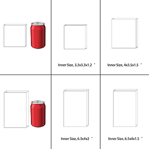 Square Brown Kraft Boxes Heavy Duty Paper Gift Box With Clear Windows 3.3x3.3x1.2 For Party Favor Treats, Bakery 1