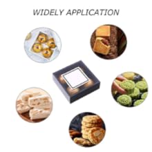 Square Brown Kraft Boxes Heavy Duty Paper Gift Box With Clear Windows 3.3x3.3x1.2 For Party Favor Treats, Bakery 3