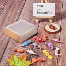 Square Brown Kraft Boxes Heavy Duty Paper Gift Box With Clear Windows 3.3x3.3x1.2 For Party Favor Treats, Bakery 4