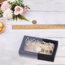 Square Brown Kraft Boxes Heavy Duty Paper Gift Box With Clear Windows 3.3x3.3x1.2 For Party Favor Treats, Bakery 6