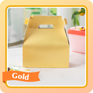 Gable Candy Treat Boxes, Small Goodies Gift Boxes With Handle, Dessert Boxes Favor For Wedding, Birthday Party 0