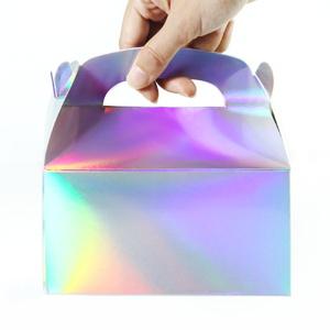 Party Treat Boxes, Iridescent Metallic Foil Gift Boxes- arty Favors, Goodie Candy Boxes for Wedding, Birthday 4