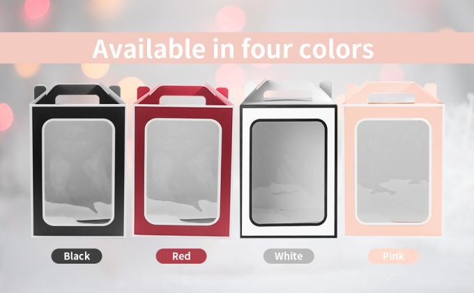 Large Gift Boxes, 10 Pcs Tote Paper Bags With Transparent Window, 9.8 X 7 X 5.1" Flower Bouquet Paper Gift Bags 1