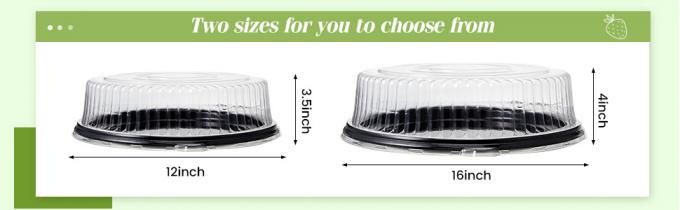 Disposable Catering Trays With Lids Serving Trays Black Plastic Round Platters With Clear Lids Deli Wax Paper 1