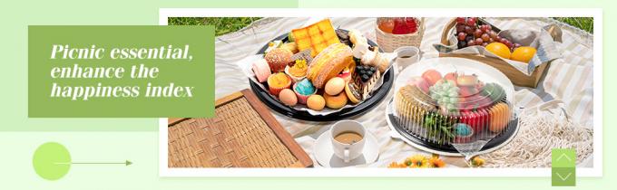 Disposable Catering Trays With Lids Serving Trays Black Plastic Round Platters With Clear Lids Deli Wax Paper 5