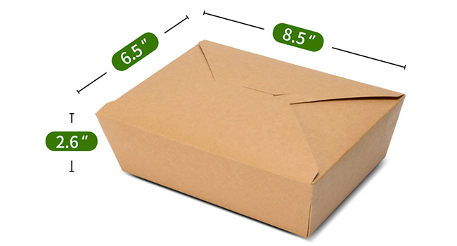 70 Oz Large Take Out Food Containers - Heavy Duty Microwavable Kraft Brown Paper To Go Box #3 - Grease Resist 1