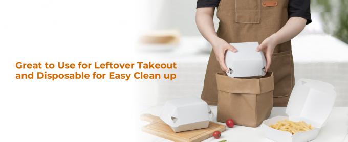 Burger Take Out Box, Disposable Clamshell Food Containers With Lids, To Go Hamburger Boxes, Clamshell Take Out 1