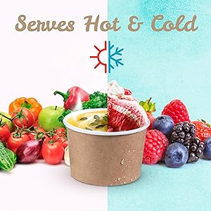 9-Oz Disposable Dessert Bowls For Hot Or Cold Food, 9-Ounce Party Supplies Treat Cups For Sundae, Frozen Yogurt 3