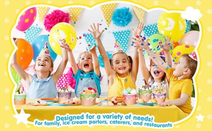 8 Oz Ice Cream Cups Summer Snack Cups Ice Cream Party Paper Cup Disposable Ice Cream Bowls Paper Snack Bowls 1