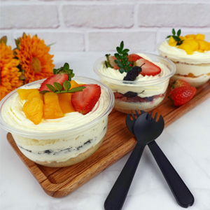 Plastic Cups Ice-Cream Cups Dome Lids, 180ml/6oz Sundae Dessert Cups For Iced Coffee Cold Drinks Frozen Yogut 1