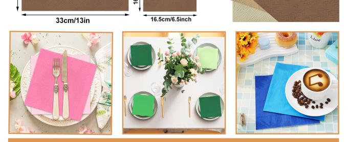 Napkins 2 Layer Unbleached Brown Napkins Soft Disposable Napkins For Kitchen, Party, Wedding, Dinner 3