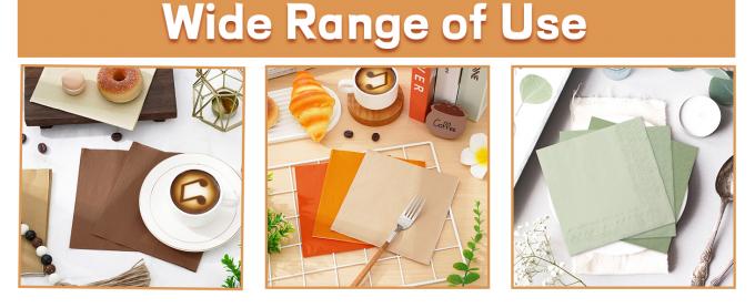 Napkins 2 Layer Unbleached Brown Napkins Soft Disposable Napkins For Kitchen, Party, Wedding, Dinner 4