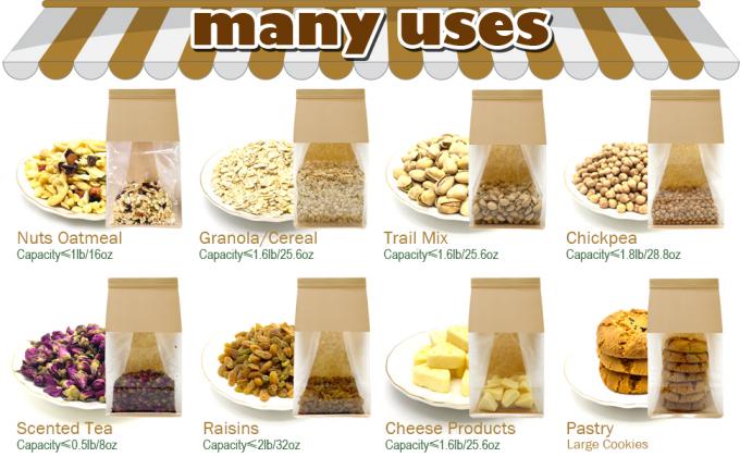 Large Bread Bags, 13.7 X 8.2 X 3.5 Inches Kraft Paper Bakery Bags With Windows Tin Tie Tab Lock Large Bread Bags 8