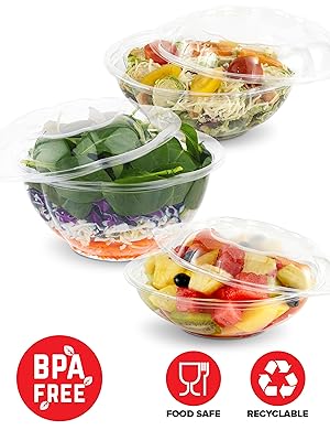 24Oz Disposal Bowl With Lids For Food Customized Plastic Disposable Bowl With Lid Clear Container Salad Bowl 0