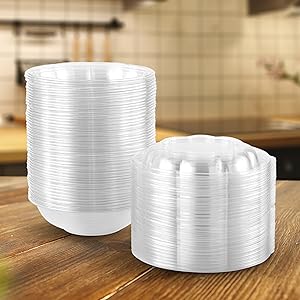 24Oz Disposal Bowl With Lids For Food Customized Plastic Disposable Bowl With Lid Clear Container Salad Bowl 9