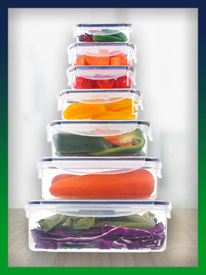 Hard Plastic Food Storage Containers With Lids Airtight-85 OZ To Sauces Box, Stackable Kitchen Bowls Set Meal Prep 1