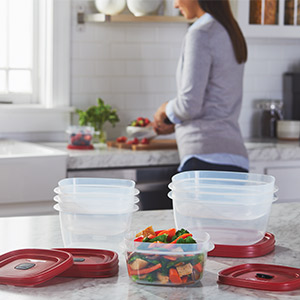 Food Storage Containers With Lids, Salad Dressing And Condiment Containers, Steam Vents, Microwave And Dishwasher 4