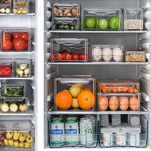 Fridge Organizer, Stackable Refrigerator Organizer Bins With Lids, BPA-Free Produce Fruit Storage Containers 1