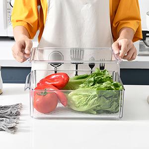 Fridge Organizer, Stackable Refrigerator Organizer Bins With Lids, BPA-Free Produce Fruit Storage Containers 2