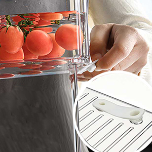 Fridge Organizer, Stackable Refrigerator Organizer Bins With Lids, BPA-Free Produce Fruit Storage Containers 4