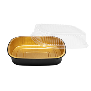 50 Oz Oval Aluminum Foil Pans With Snap-On Lids Take Out Pan With Clear PET Dome Lid 2X Thicker Heavy Duty Reusable 1